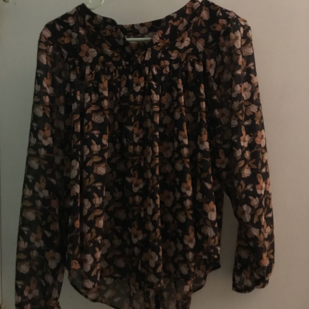 Floral long sleeve (see-through)